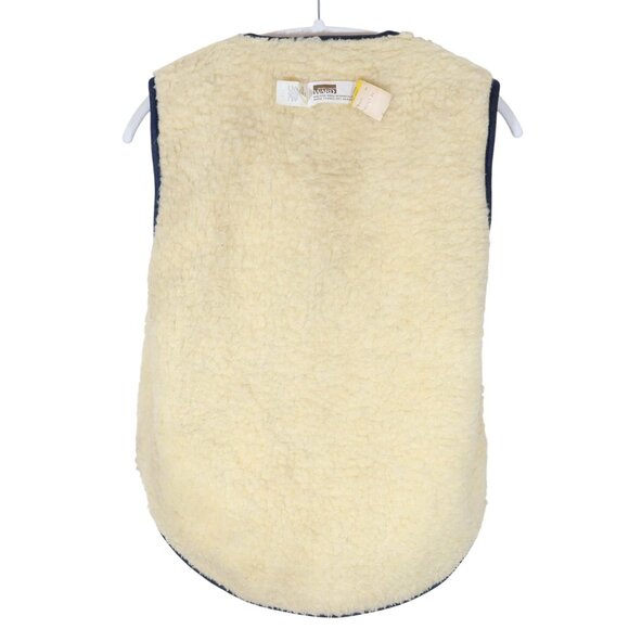 Vintage MONTGOMREY WARD Faux Shearling Denim Vest Size M NOS Western Cowboy - Picture 6 of 8